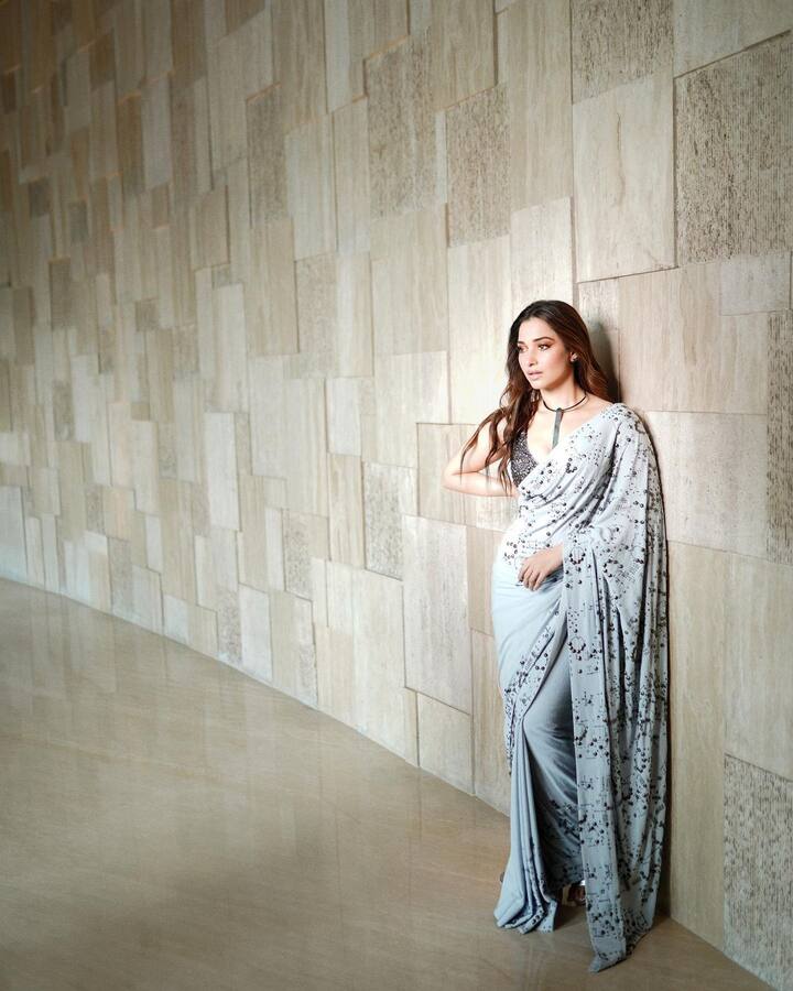 The saree was from Qbik, designed by Vrinda Sachdev and Gurinder Singh.