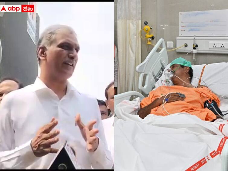 Telangana Minister Harish Rao visits MP Kotha Prabhakar Reddy at Yashoda Hospital Harish Rao: కోడికత్తి రాజకీయాలు అనడం దారుణం! ఎంపీ ప్రభాకర్ రెడ్డికి మంత్రి హరీష్ రావు పరామర్శ