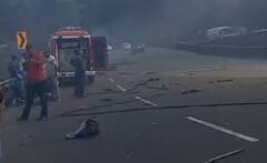 Mumbai Pune Express Highway Accident: मुंबई-पुणे एक्स्प्रेसवेवर रुग्णवाहिकेचा स्फोट, रुग्णवाहिका जाळून खाक