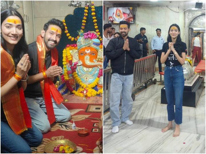 vidhu vinod chopra film 12th fail  success vikrant messey and whole team take blessing in mahakaleshwar temple '12वीं फेल'  की सफलता का जश्न मनाने उज्जैन पहुंची फिल्म की पूरी टीम, महाकालेश्वर मंदिर में  लिया बाबा का आशीर्वाद