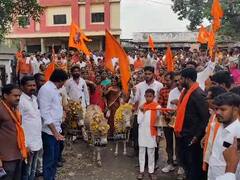 नागरिकांनी फोडला टाहो अन् काढली राजकीय नेत्यांची अंत्ययात्रा, नांदेडच्या पिंपळगाव महादेवात सरकारचा निषेध