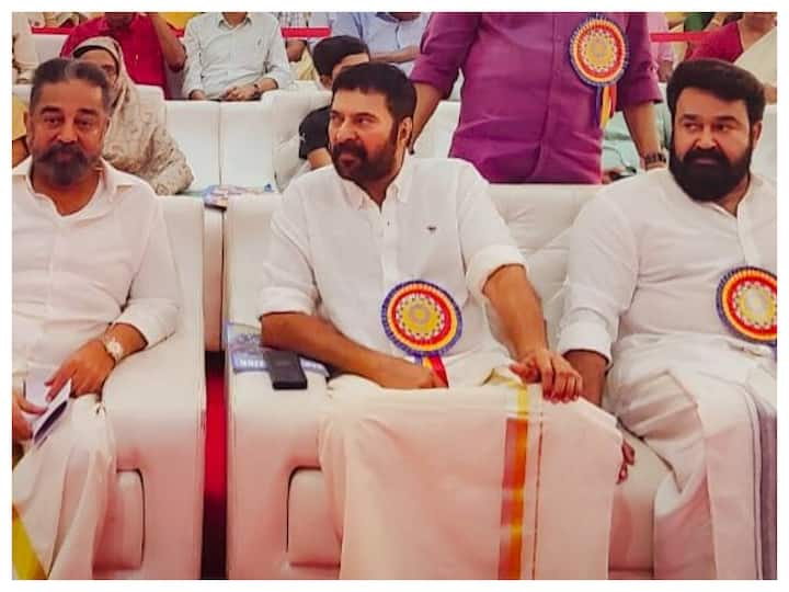 Superstars Kamal Haasan, Mammootty, and Mohanlal got together for the Keraleeyam cultural festival which was inaugurated by Kerala Chief Minister Pinarayi Vijayan.