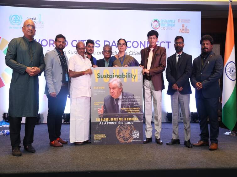 'World Cities Day Connect 2023' was organized by STC to build sustainable cities பிரமாண்டமாக நடந்த ’World Cities Day Connect 2023' நிகழ்ச்சி.. சென்னை மாநகராட்சி ஆணையர் உட்பட பங்கேற்ற அதிகாரிகள்..