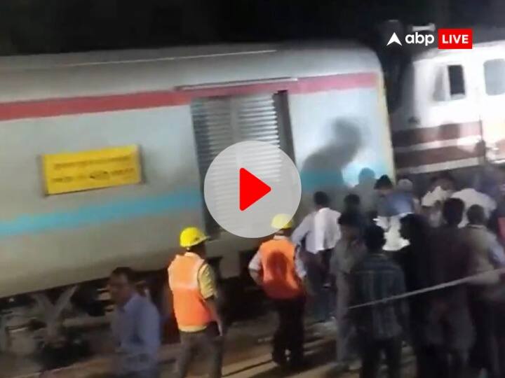 Suhaildev Express Engine and coach derailed at Prayagraj station Suhaildev Express: प्रयागराज स्टेशन पर सुहेलदेव सुपरफास्ट एक्सप्रेस का इंजन और कोच पटरी से उतरा, सामने आया वीडियो