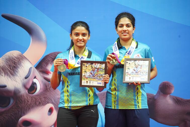 37th National Games goa 2023 consolidated news  Maharashtra moves towards 150 medals Swastika-Shruti won women's doubles, Isha won gold in diving 37th National Games : महाराष्ट्राची पदकांच्या दीडशतकाकडे वाटचाल! स्वस्तिका-श्रुती जोडीला महिला दुहेरीचे सुवर्णपदक