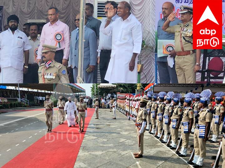 Puducherry's 69th Liberation Day Chief Minister Rangaswamy hoisted the national flag TNN புதுச்சேரியின் 69வது விடுதலை நாள்; தேசிய கொடியை ஏற்றி வைத்தார் முதலமைச்சர் ரங்கசாமி