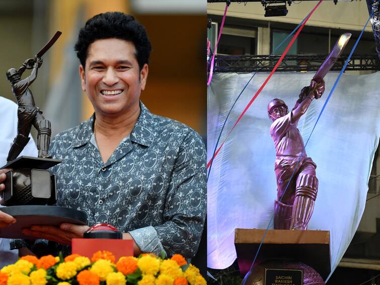 Sachin Tendulkar inaugurates his statue at the Wankhede Stadium Sachin Tendulkar : ఔరా అనిపించేలా సచిన్‌ నిలువెత్తు విగ్రహం, అతిరథ మహారథుల సమక్షంలో ఆవిష్కరణ