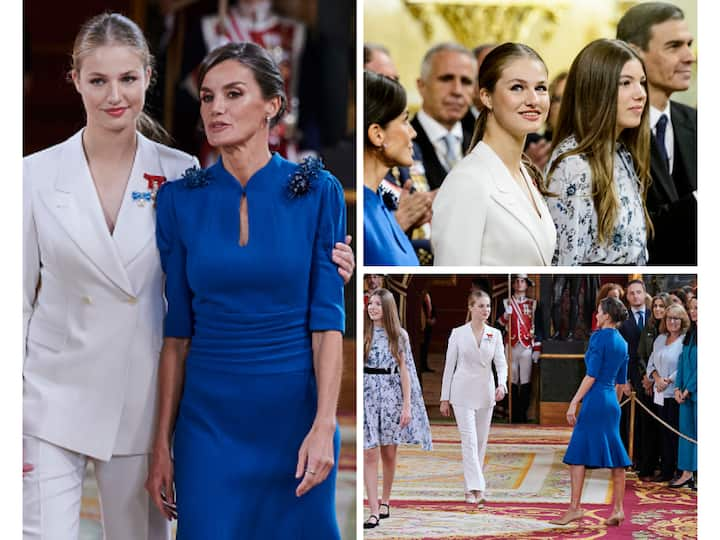 Crown Princess Leonor of Spain swears allegiance to the Spanish constitution at the Spanish Parliament on the day of her 18th birthday on October 31, 2023 in Madrid, Spain