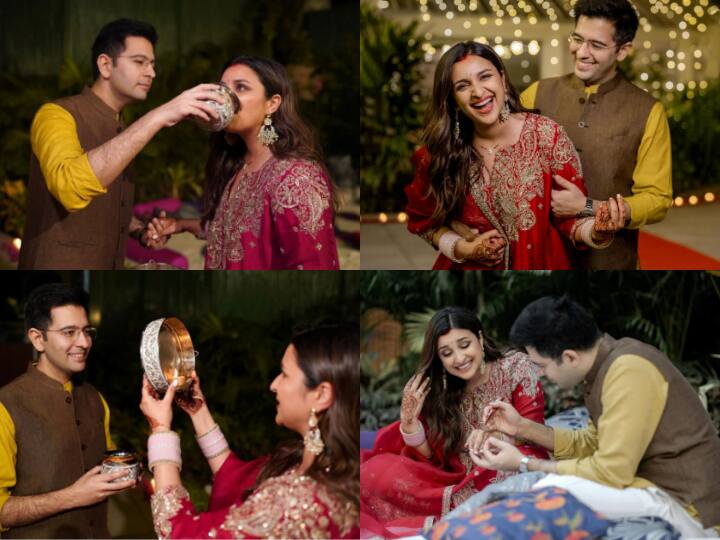 Karwa Chauth 2023: पहले करवाचौथ पर सुर्ख लाल जोड़े में दिखीं नई नवेली दुल्हन परिणीति चोपड़ा, राघव ने अपने हाथों से पानी पिलाकर खुलवाया व्रत karwa chauth 2023 newly wed actress parineeti chopra celebrate her first karwa chauth shared photo Karwa Chauth 2023: पहले करवाचौथ पर सुर्ख लाल जोड़े में दिखीं नई नवेली दुल्हन परिणीति चोपड़ा, राघव ने अपने हाथों से पानी पिलाकर खुलवाया व्रत