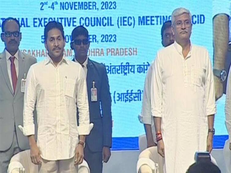 ap cm jagan attend on icid congress plenary in visakha ICID Plenary: 'ప్రతి నీటిబొట్టునూ ఒడిసి పట్టడమే లక్ష్యం' - ఐసీఐడీ ప్లీనరీలో సీఎం జగన్ కీలక వ్యాఖ్యలు