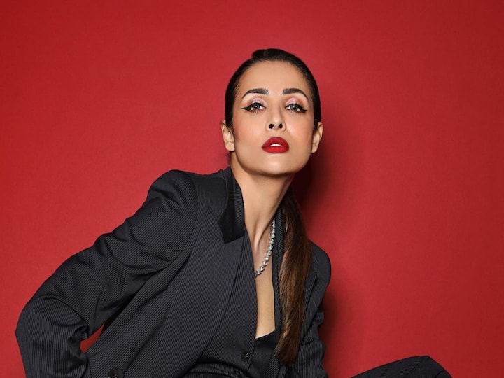 Malaika Arora looked incredibly stylish in a black three-piece suit, rocking the pantsuit look.