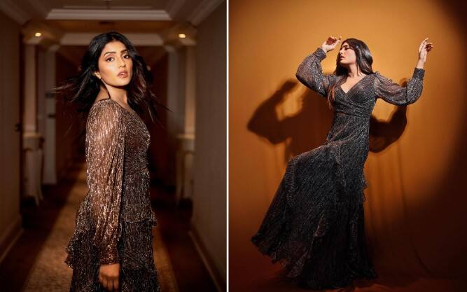 સાઉથ એક્ટ્રેસ ઈશા રબ્બા ફરી એક વખત નવા લૂકમાં જોવા મળી છે. એક્ટ્રેસ ગાઉનમાં પોઝ આપતી જોવા મળે છે.