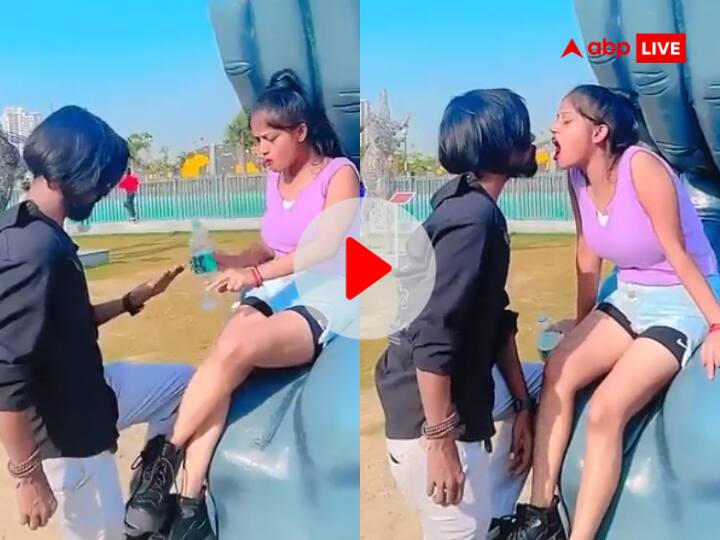 Delhi Metro dirty act of couple in Delhi Ved Van Park people internet reacted on viral video DELHI METRO के बाद अब वैदिक पार्क में कपल की गंदी हरकत, VIRAL VIDEO देख भड़के लोग