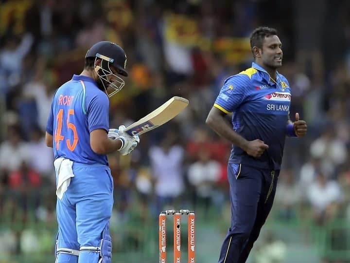 Angelo Mathews vs Rohit Sharma in ODI Cricket Head to Head IND vs SL World Cup 2023 IND vs SL: एंजेलो मैथ्यूज के आगे नहीं चलता रोहित शर्मा का बल्ला, आंकड़े देख चौंक जाएंगे आप