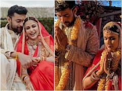 वरुण-लावण्या की शादी की तस्वीरें आई सामने, लाल सुर्ख जोड़े में दुल्हन लगीं खूबसूरत तो गोल्डन शेरवानी में  जंचे दूल्हे मियां