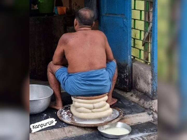 Weird News Hindi UP Kanpur Man Sitting On Paneer Photo Viral On Social Media क्या आप भी बाहर से पनीर खरीदते हैं? इंटरनेट पर ये वायरल Photo देखकर लोगों का चढ़ा पारा