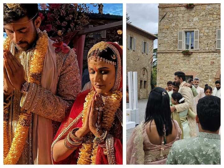 Telugu actor Varun Tej and Lavanya Tripathi got married in Tuscany, Italy on Nove,ber 1 among family and friends including Chiranjeevi, Ram Charan, Allu Arjun.