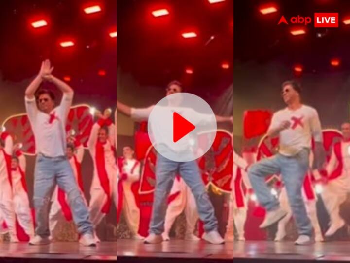 Shah Rukh Khan Birthday king khan dance on Jhoome Jo Pathaan Ramaiya Not Vastavaiya Jawan watch viral video Shah Rukh Khan Birthday: बर्थडे पर 'झूमे जो पठान' पर जमकर नाचे शाहरुख खान, 'रामैया नॉट वस्तावैया' पर भी किया खूब डांस, देखें वीडियो