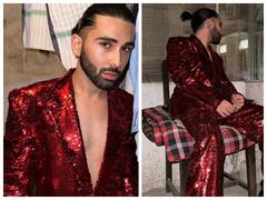 Oh So Blingy! Orry Aka Orhan Awatramani Slays In A Red Pantsuit
