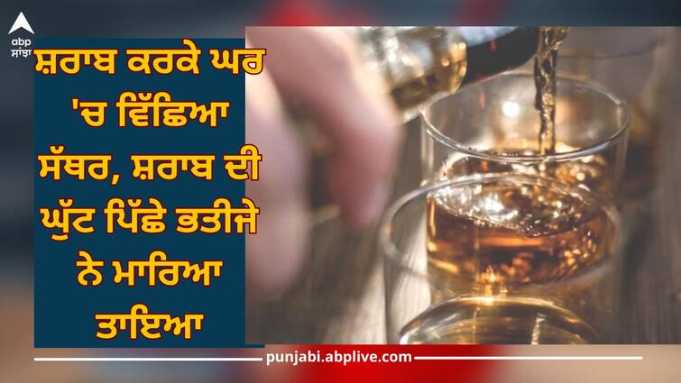 Jalalabad Crime News: nephew killed his paternal uncle for a sip of alcohol Crime News: ਸ਼ਰਾਬ ਕਰਕੇ ਘਰ 'ਚ ਵਿੱਛਿਆ ਸੱਥਰ, ਸ਼ਰਾਬ ਦੀ ਘੁੱਟ ਪਿੱਛੇ ਭਤੀਜੇ ਨੇ ਮਾਰਿਆ ਤਾਇਆ