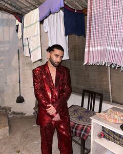Oh So Blingy! Orry Aka Orhan Awatramani Slays In A Red Pantsuit