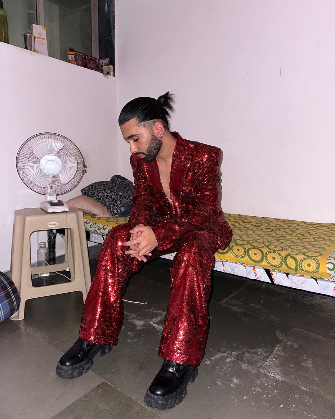 Oh So Blingy! Orry Aka Orhan Awatramani Slays In A Red Pantsuit