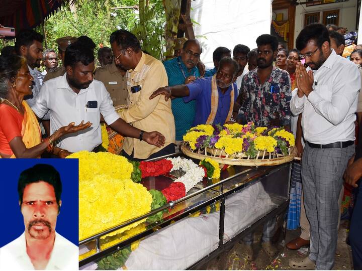 Cuddalore news Organ donation of brain dead near Panruti Courtesy of Govt TNN பண்ருட்டி அருகே மூளை சாவு அடைந்தவரின் உடல் உறுப்புகள் தானம் -  அரசு சார்பில் மரியாதை