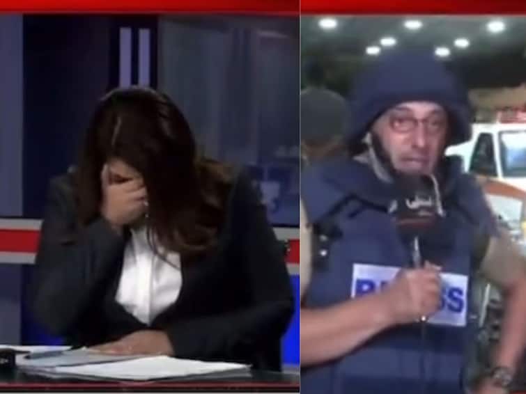 Israel Gaza Hamas Palestine Attack Palestine Reporter breaks down live on TV ఎప్పుడు చనిపోతానే తెలియదు, పాలస్తీనా రిపోర్టర్ ఆవేదన - లైవ్‌లోనే ఏడ్చిన యాంకర్