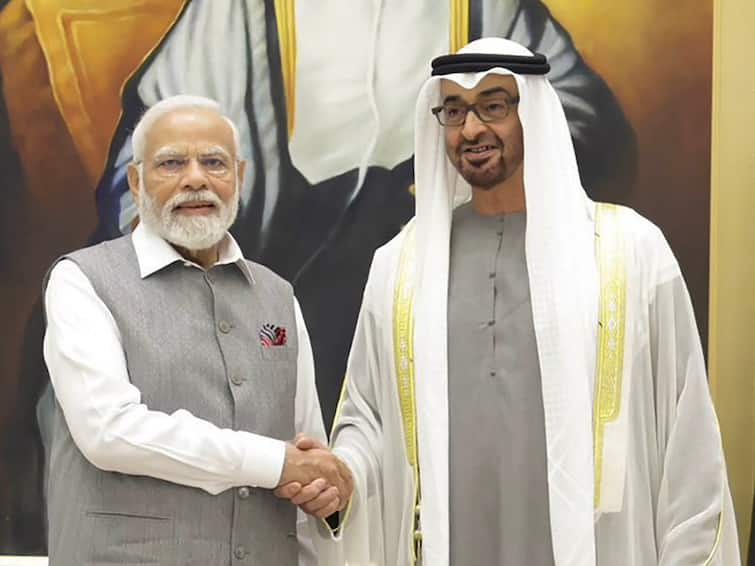 PM Modi Narendra Modi UAE President Mohamed bin Zayed Terrorism Civilian Deaths In West Asia Amid Israel-Hamas War Gaza Modi Speaks To UAE Prez, UK PM Sunak On Terrorism, Civilian Deaths In West Asia Amid Israel-Hamas War