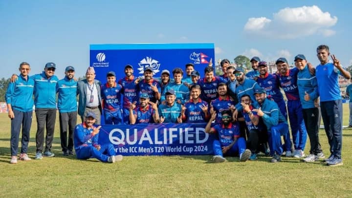 Nepal Cricket Team Qualifies for ICC Mens T20 World Cup 2024 After Defeating UAE by 8 Wickets NEP vs UAE T20 World Cup 2024: আমিরশাহিকে হারিয়ে আগামী বছর টি-টোয়েন্টি বিশ্বকাপে খেলার যোগ্যতা অর্জন নেপালের