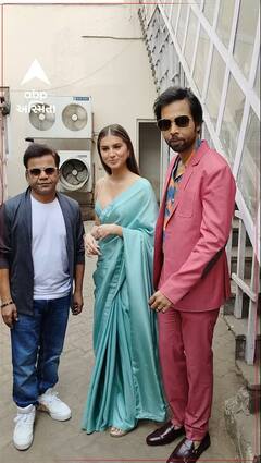 અભિનેત્રી તારા સુતારીયા અને રાજપાલ યાદવ સ્પોટ થયા મુંબઈના ફિલ્મ સિટીમાં