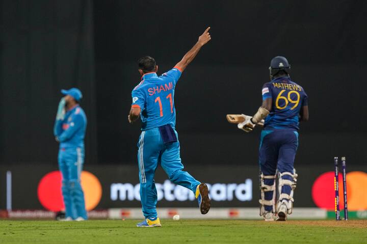 Mohammed Shami (45 wickets in 14 World Cup matches) became India’s highest wicket-taker in ODI World Cup history.