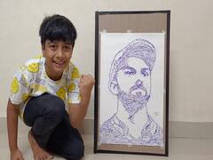 Virat Kohli Birthday : किंग कोहलीला 8 वर्षाच्या चाहत्याच्या अनोख्या शुभेच्छा; स्टॅम्पने साकारले विराटचे पोट्रेट; पाहा फोटो