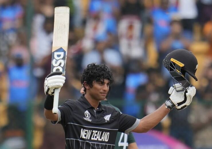 ICC World Cup 2023 NZ vs PAK Rachin Ravindra scored third century of the world Cup for New Zealand against Pakistan NZ vs PAK: रचिन रविंद्र ने जड़ा वर्ल्ड कप का तीसरा शतक, पाकिस्तान के खिलाफ खेली शानदार पारी