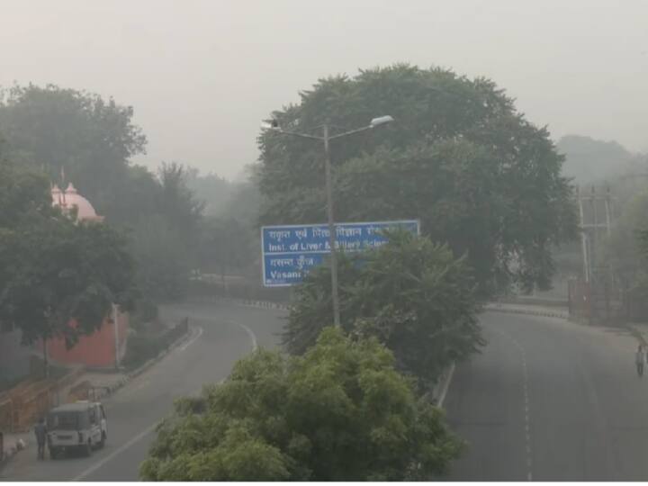 Vasant Kunj engulfed by toxic smog on Saturday. Doctors have raised concerns that air pollution is causing an increase in respiratory and eye problems among children and the elderly. (Source: ANI)