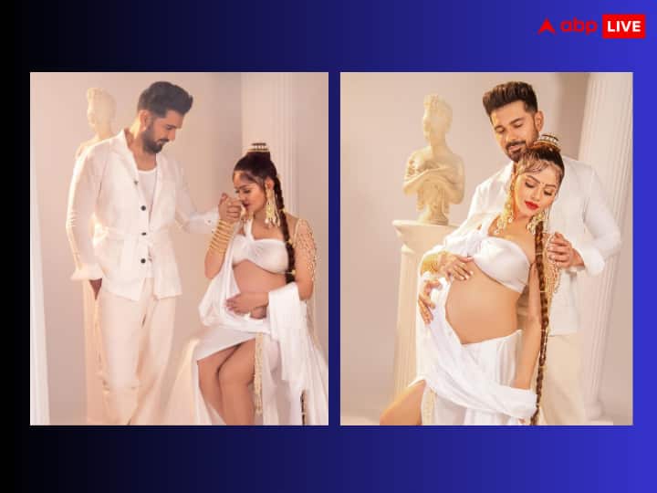 Rubina Dilaik Maternity Photoshoot: रुबीना दिलैक जल्द ही मां बनने वाली हैं. हाल ही में एक्ट्रेस ने पति अभिनव शुक्ला के साथ मैटरनिटी फोटोशूट कराया है. जिसकी तस्वीरें सोशल मीडिया पर वायरल हो रही है.
