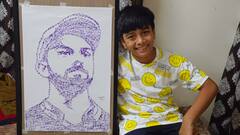 Virat Kohli Birthday : किंग कोहलीला 8 वर्षाच्या चाहत्याच्या अनोख्या शुभेच्छा; स्टॅम्पने साकारले विराटचे पोट्रेट; पाहा फोटो