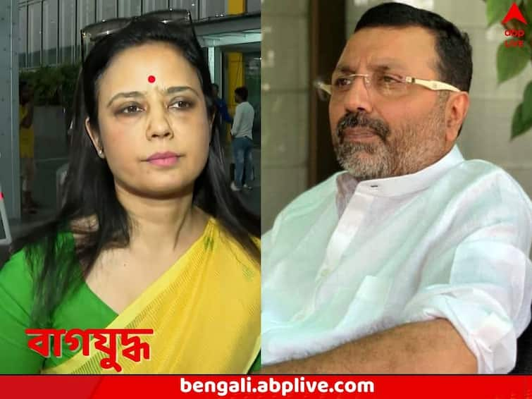 TMC MP Mahua Moitra attacks Parliament ethics committee chairman Vinod Kumar Sonkar BJP MP Nishikant Dubey reacts Mahua Moitra: ক’জোড়া জুতো জানতে চান চেয়ারম্যান? নীতি কমিটির চেয়ারম্যানকে নিশানা মহুয়ার, পাল্টা নিশিকান্ত