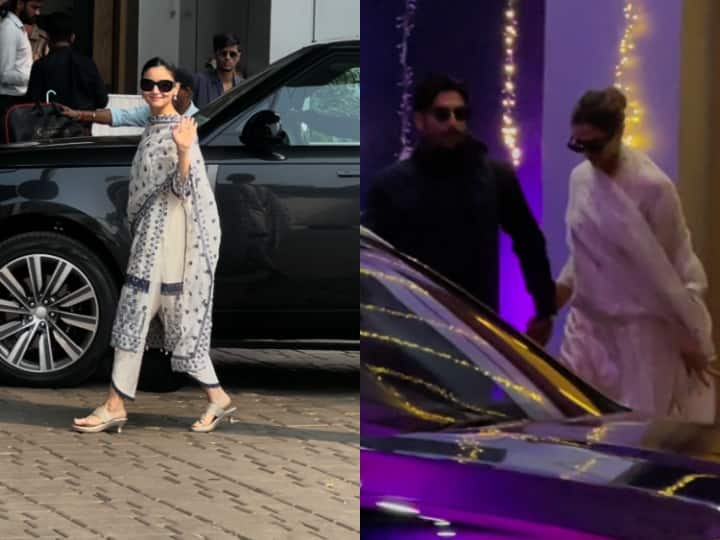 Celebs Spotted: एक्ट्रेस आलिया भट्ट व्हाइट कॉटन सूट पहने हुए प्राइवेट एयरपोर्ट पर स्पॉट हुईं. वहीं उनके अलावा दीपिका पादुकोण भी अपने पति का हाथ थामे एयरपोर्ट पर स्पॉट की गई. देखिए तस्वीरें.....