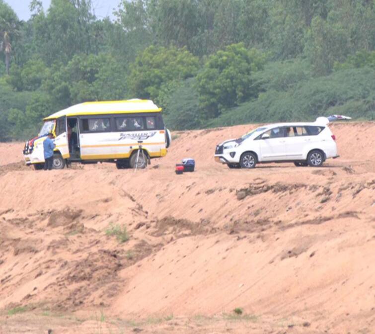 Trichy news enforcement department raided the sand quarry for the 3rd time TNN திருச்சியில் 3வது முறையாக மணல் குவாரியில் அமலாக்கத்துறை அதிரடி சோதனை