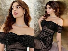 Khushi Kapoor Throws Glitter In A Black Off-Shoulder Dress; SEE PICS