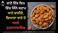 Almond: ਜਾਣੋ ਇੱਕ ਦਿਨ ਵਿੱਚ ਕਿੰਨੇ ਬਦਾਮ ਖਾਣੇ ਚਾਹੀਦੇ, ਜ਼ਿਆਦਾ ਖਾਣੇ ਹੋ ਸਕਦੇ ਨੁਕਸਾਨਦਾਇਕ