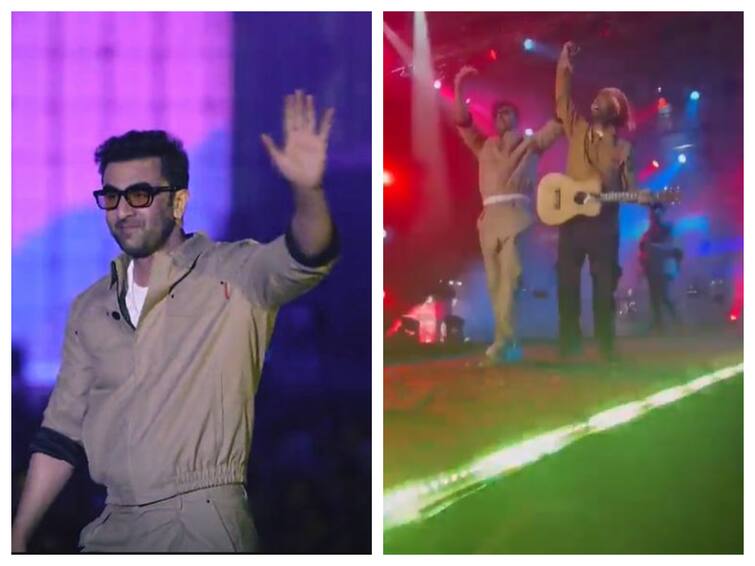 Watch Videos Of Ranbir Kapoor With Arijit Singh On Stage During His Concert, Bows Down, Animal promotion Ranbir Kapoor Bows To Arijit Singh At His Concert, Dances To ‘Channa Mereya’ - Watch