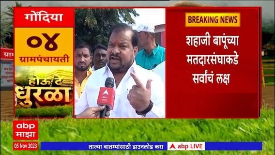 Sangola Shahajibapu Patil : शहाजीबापू पाटलांनी बजावला मतदानाचा हक्क : ABP Majha