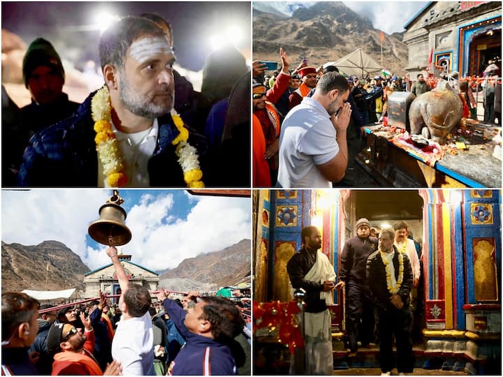Congress MP Rahul Gandhi paid obeisance at the Kedarnath temple in Uttarakhand on Sunday amid election campaigning ahead of polls in Madhya Pradesh, Rajasthan, Chhattisgarh, Mizoram, and Telangana.