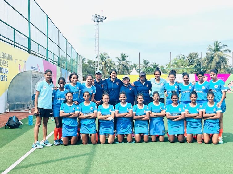 National Games 2023 Hockey Maharashtra womens team win over Karnataka Priyanka's double goal प्रियांकाच्या दुहेरी गोलमुळे महाराष्ट्राच्या महिला संघाचा कर्नाटकवर शानदार विजय