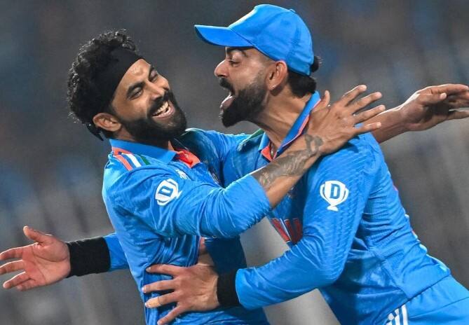 Ravinder jadeja becomes the 2nd spinner to take five wicket haul for india in world  cup  રવિંદ્ર જાડેજાએ પાંચ વિકેટ ઝડપી રચ્યો ઈતિહાસ, યુવી બાદ આવુ કરનારો બીજો ભારતીય 