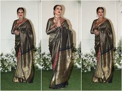 Diwali 2023: दिवाली पार्टी में बनारसी साड़ी पहन बन-ठनकर पहुंची थीं  Rekha, एवरग्रीन एक्ट्रेस ने लूट ली सारी लाइमलाइट, देखें तस्वीरें