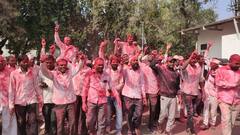 Nashik News : नाशिक जिल्ह्यातील 48 ग्रामपंचायत निवडणुकांचा निकाल जाहीर, समर्थकांचा जल्लोष, गुलालाची उधळणं, पाहा फोटो