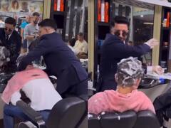 सैलून में बाल कटवाने पहुंचे थे दो क्लाइंट, सूट-बूट पहने बार्बर ने चप्पल से पीट-पीटकर कर डाला बुरा हाल- VIDEO